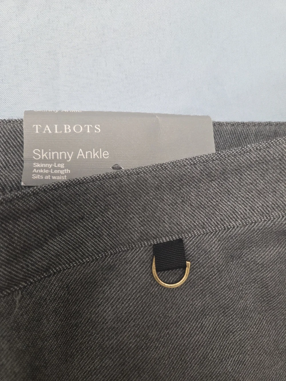 NWT Talbots Skinny Ankle Pants Gray Petite 14P Career Stretch